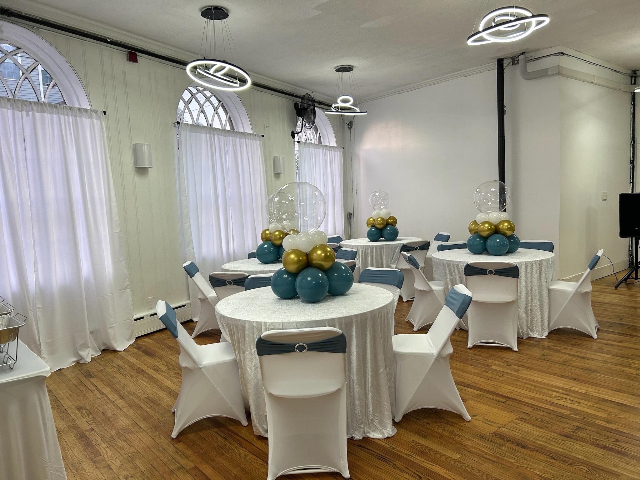 Birthday Party Blue White & Gold Elegance